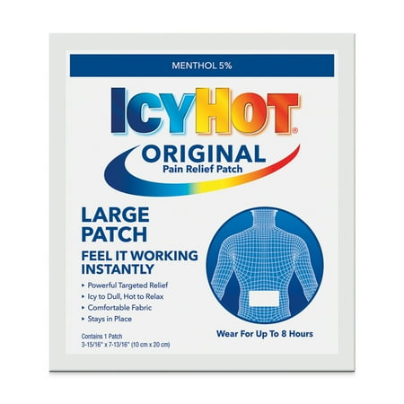 Icy Hot Extra Strength Medicated Muscle & Joint Pain Relief Patch with 5% Menthol, 1 ct.