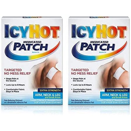 Icy Hot Extra Strength Medicated Patch, Small, 5 Count Box, 2 Count
