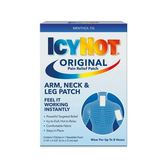 Icy Hot Extra Strength Medicated Patch Small 5 Count Box (Pack of 5)