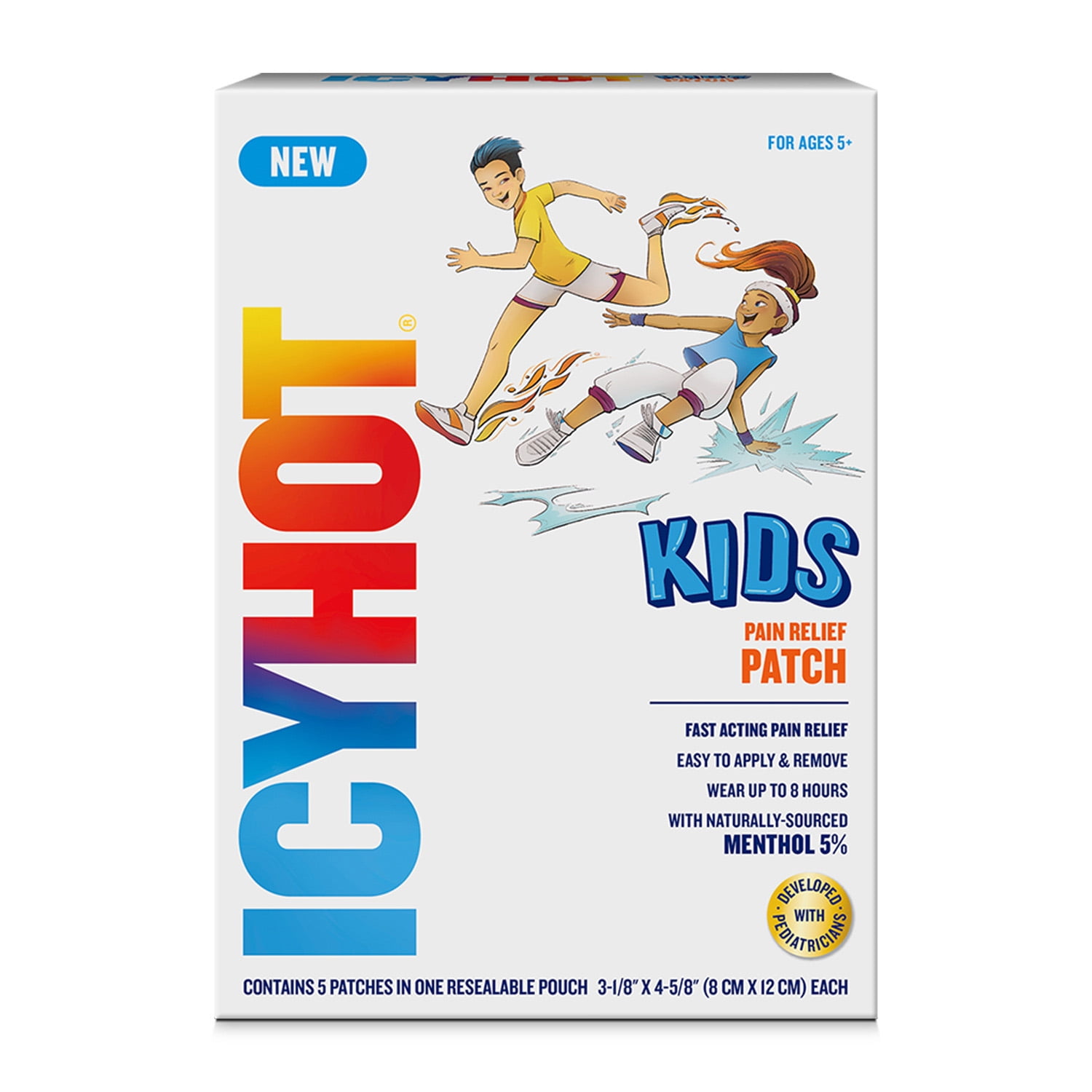 Icy Hot Kids Pain Relief Patch with 5% Menthol, 5 ct.