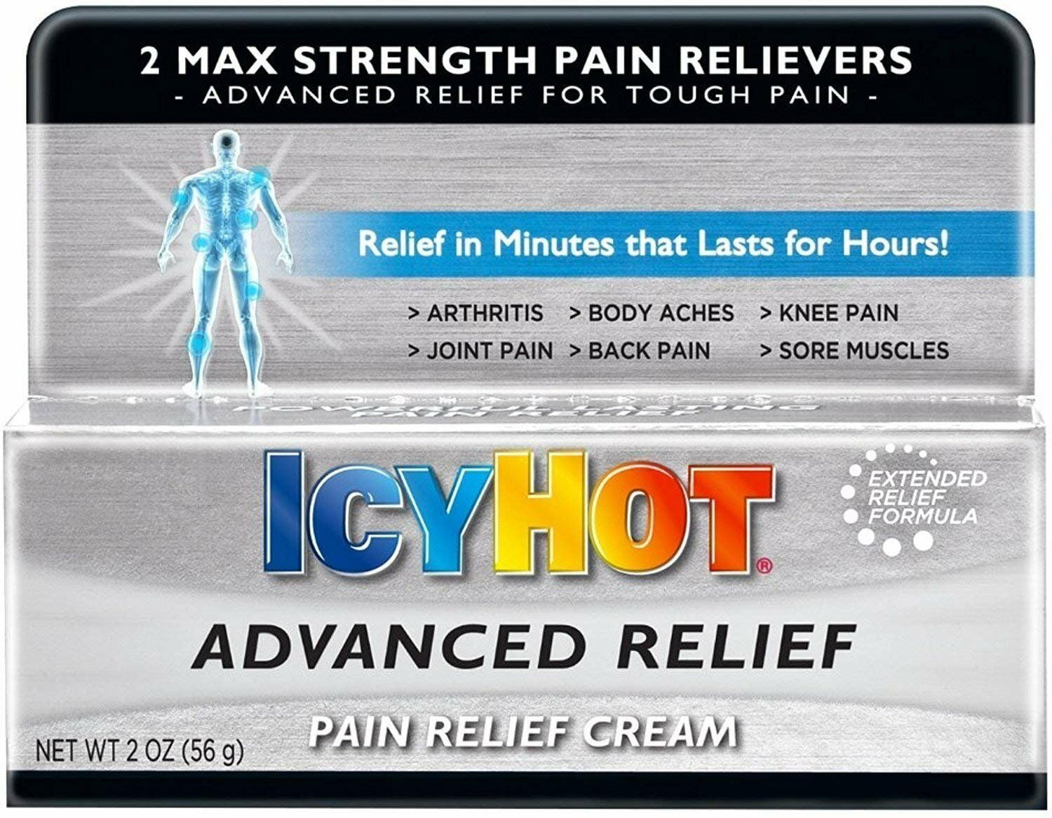 Icy Hot Maximum Strength Advanced Fast Act Pain Relief Cream 2 Oz 5 Pack