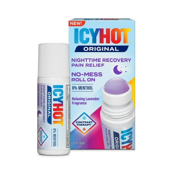 Icy Hot Nighttime Recovery No-Mess Pain Relief Liquid with 8% Menthol ...
