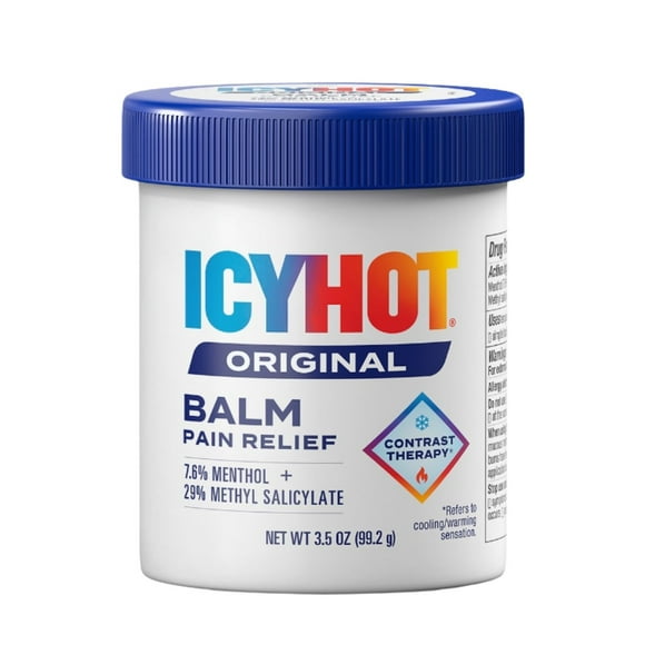 Icy Hot Original Pain Relief Balm, Fast-Acting Pain Relief With Menthol 7.6% and Methyl Salicylate 29%, 3.5 oz