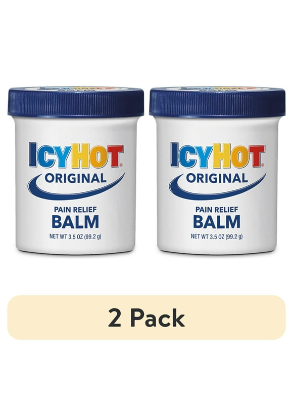 (2 pack) Icy Hot Original Extra Strength Topical Pain Reliever Balm and Numbing Muscle Rub Cream for Joint Pain Relief, 7.6% Menthol and 29% Methyl Salicylate, 3.5 oz