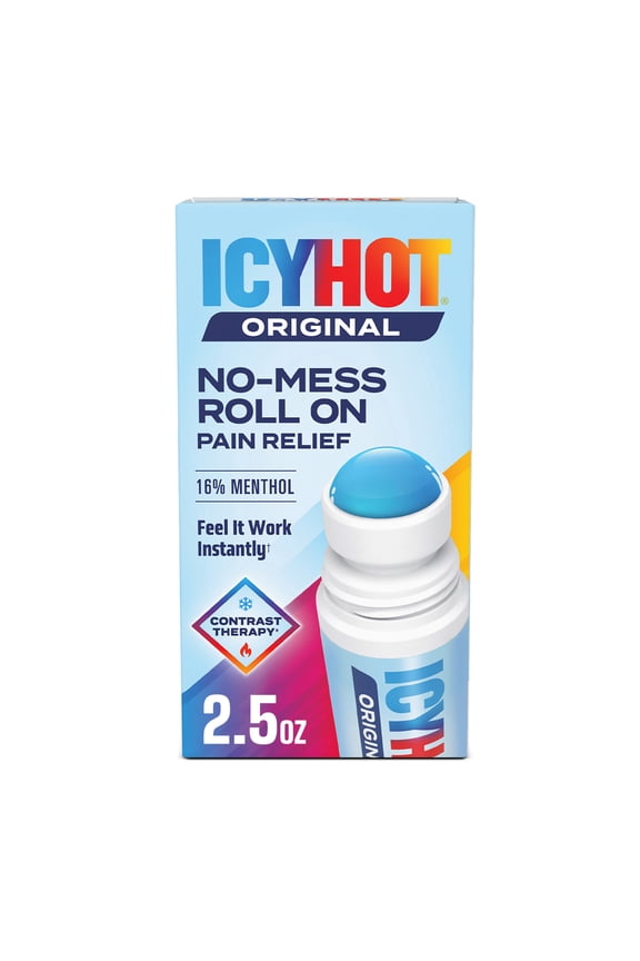 Original Pain Relief No-Mess Roll-On Applicator, Fast-Acting Pain Relief With Max Strength Menthol 16%, Contrast Therapy for Backaches, Joints, Muscle Strains and Arthritis, 2.5 oz
