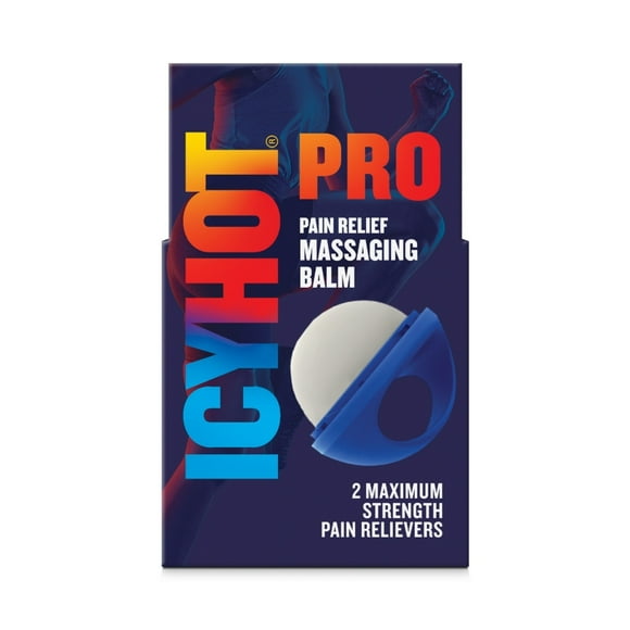 Icy Hot PRO Pain Relief Massaging Balm With Easy-Grip Applicator for Muscles & Joints, Fast-Acting, Moisturizing Formula With Maximum-Strength Menthol & Camphor, 1.25 Oz.