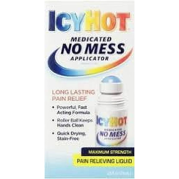 Icy Hot Pain Relieving Liquid Maximum Strength, 2.5 Ounce (Pack of 4)