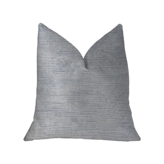 Icy Sky Blue & Silver Luxury Throw Pillow, 18 x 18 in.