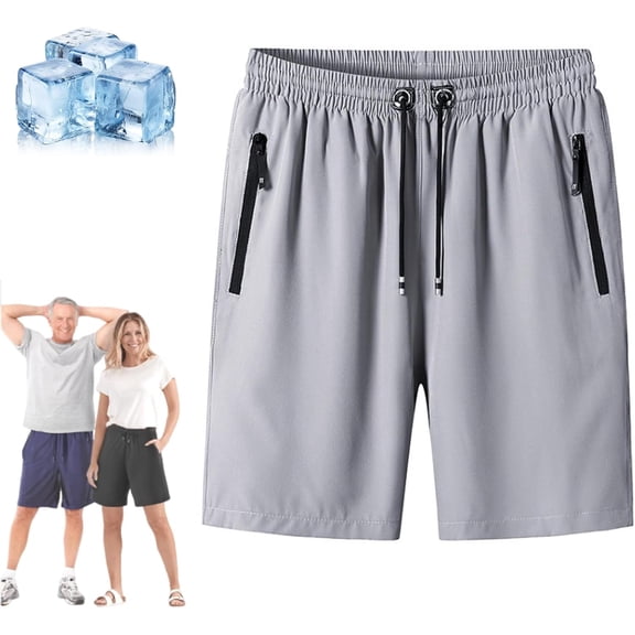 Icy shorts for women over 50, Unisex Iced Active Ice Silk Cooling Ultra Stretch Quick Drying Shorts for Summer