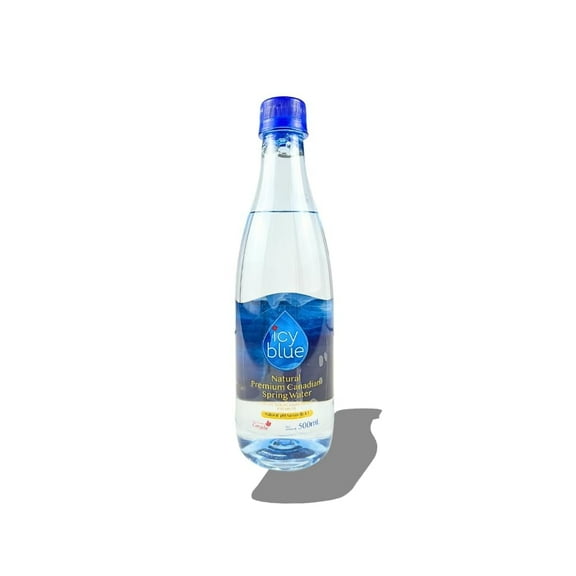 IcyBlue Canadian' Premium Mineral Spring Water Naturally Alkaline 8.1 PH- 12 Pack, 16.9 FL Oz