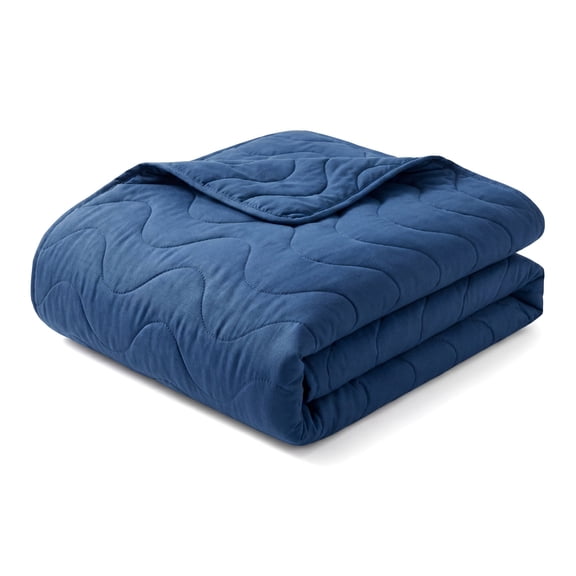 IcyNest Cooling Blanket Twin Size, Lightweight Summer Blanket for Hot Sleepers, Breathable Soft Ice Cooling Comforter, Dark Blue Cooling Quilt for Bed Couch Travel, 59.06 x 39.37 in