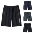 thumbnail image 1 of Icyshorts Men Ice Silk Stretch Quick-Dry Shorts Lightweight Breathable Iced Active Shorts (M,Grey), 1 of 5
