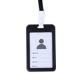 thumbnail image 1 of Id Badge Card Holder,Plastic Vertical Double Sided Name Card Badge Holder with Lanyard for School Business Office, 1 of 2