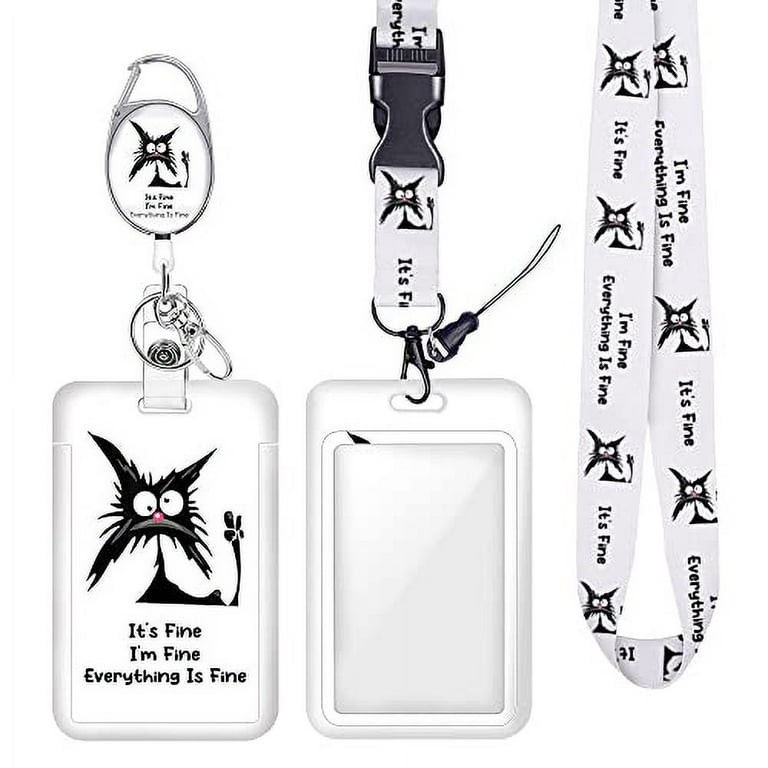 ID Badge Holder with Lanyard,Retractable Badge Reel Clip Lanyard ID Card  Holders Name Tags for Teacher,Nurse,Student