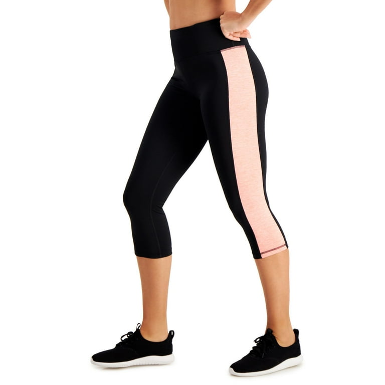 Id Ideology Colorblocked Cropped Leggings Noir Melon Ice X Large