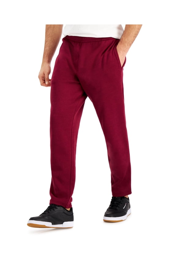 Id Ideology Men’s Solid Fleece Pants, wine, Small