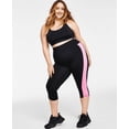 thumbnail image 1 of Id Ideology Plus Size Colorblocked Capri Leggings, Black, 4X, 1 of 1