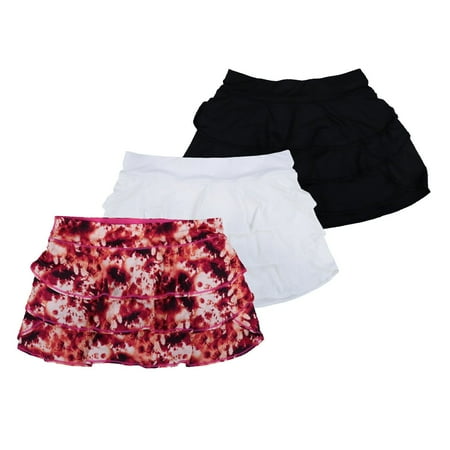 Id Ideology Plus Size Flounced Active Skort, Black, 2X