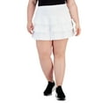 thumbnail image 1 of Id Ideology Plus Size Flounced Active Skort, White, 1X, 1 of 3