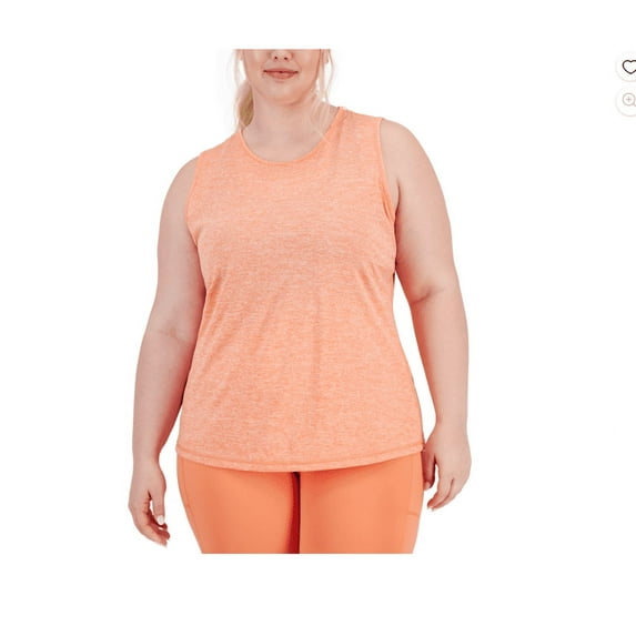Id Ideology Plus Size Keyhole-Back Tank Top, Coral, 2X