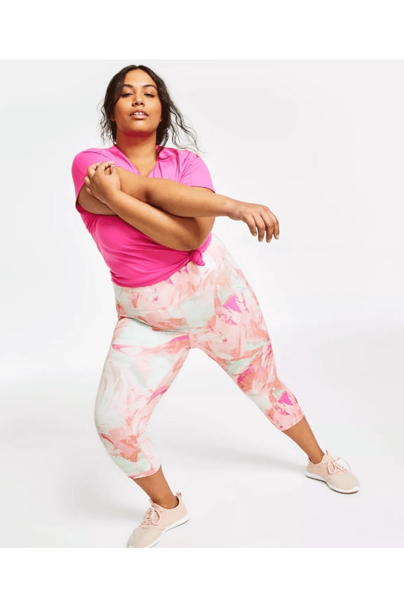 Id Ideology Plus Size Printed Cropped Leggings,