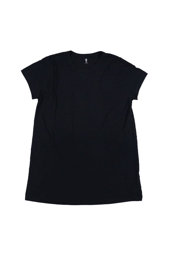 Women's Plus Size T-Shirt Dress Comfort Breathable Solid Black New