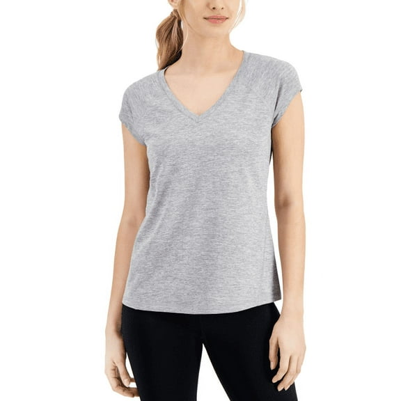 Id Ideology Women's Essentials Rapidry Heathered Performance T-Shirt, Grey, Small