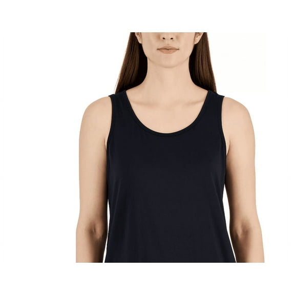 Id Ideology Women's Solid Scoop-Neck Tank Top, Black, XXL