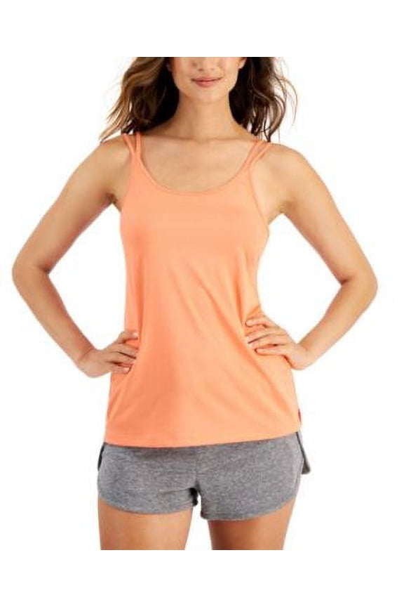 Id Ideology Women's Solid Strappy-Back Techy Tank Size XS
