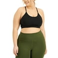 thumbnail image 1 of Id Ideology Womens Plus Size Low Impact Sports Bra, Black, 2X, 1 of 3