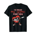 thumbnail image 1 of Id Pause My Game For You Dab Heart Valentines Day Boys Men T-Shirt, 1 of 5
