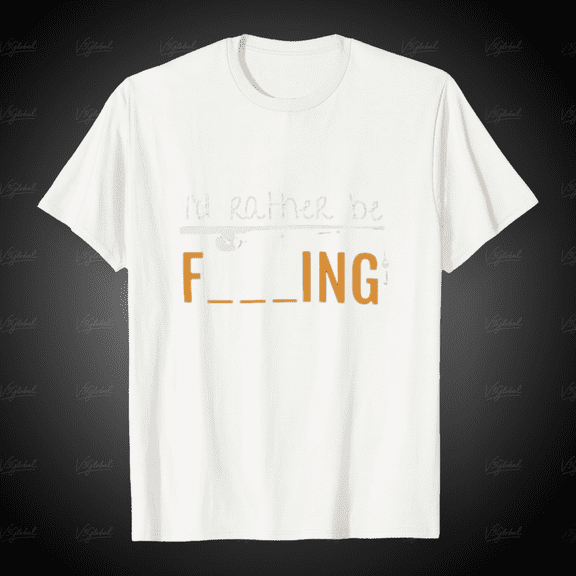 Id Rather Be Fishing Funny Quote For Angler Fisherman Unisex T-Shirt, for Men & Women, up to Size 5XL
