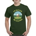 thumbnail image 1 of Id Rather Be Golfing T-Shirt Men -Smartprints Designs, Male Small, 1 of 4