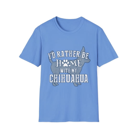 Id Rather Be Home With My Chihuahua Graphic T-Shirt - Walmart.com