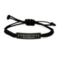 thumbnail image 1 of Id Rather be in Botswana Bracelet Black Rope Bracelet for Him Her, 1 of 1