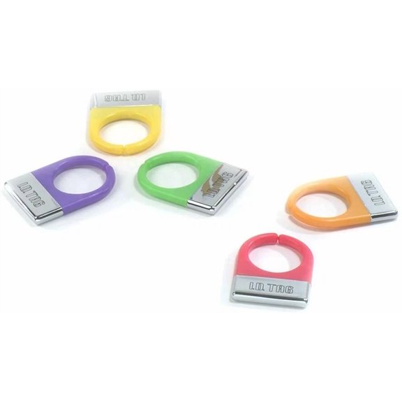 Id Tags For Wine Glasses (Assorted Colors, Set Of 6)