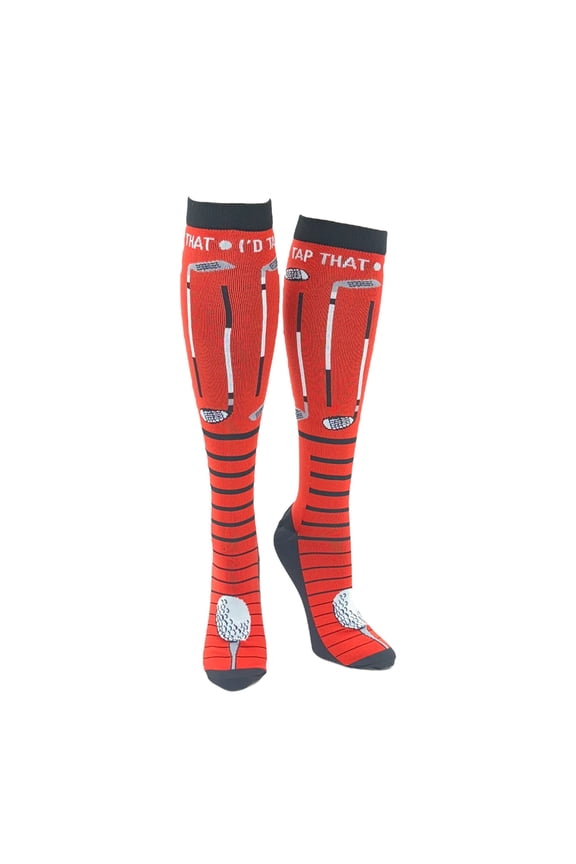 Id Tap That Funny Golf Funny Compression Socks for Men