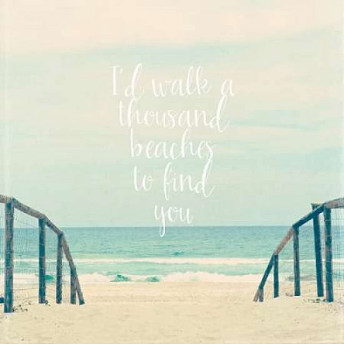 Id Walk a thousand Beaches Canvas Art - Susannah Tucker Photography (24 x 24)