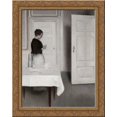 thumbnail image 1 of Ida Reading a Letter 24x20 Gold Ornate Wood Framed Canvas Art by Vilhelm Hammershoi, 1 of 2