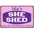 thumbnail image 1 of Ida's Purple & Pink SHE SHED Vintage Sign 8x12 Woman Wall Decor 208120040010, 1 of 1