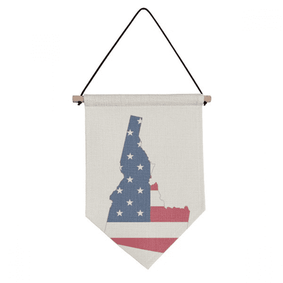 Idaho America Map Stars Stripes Flag Canvas Flag Hanging Wall Art Decor Banner