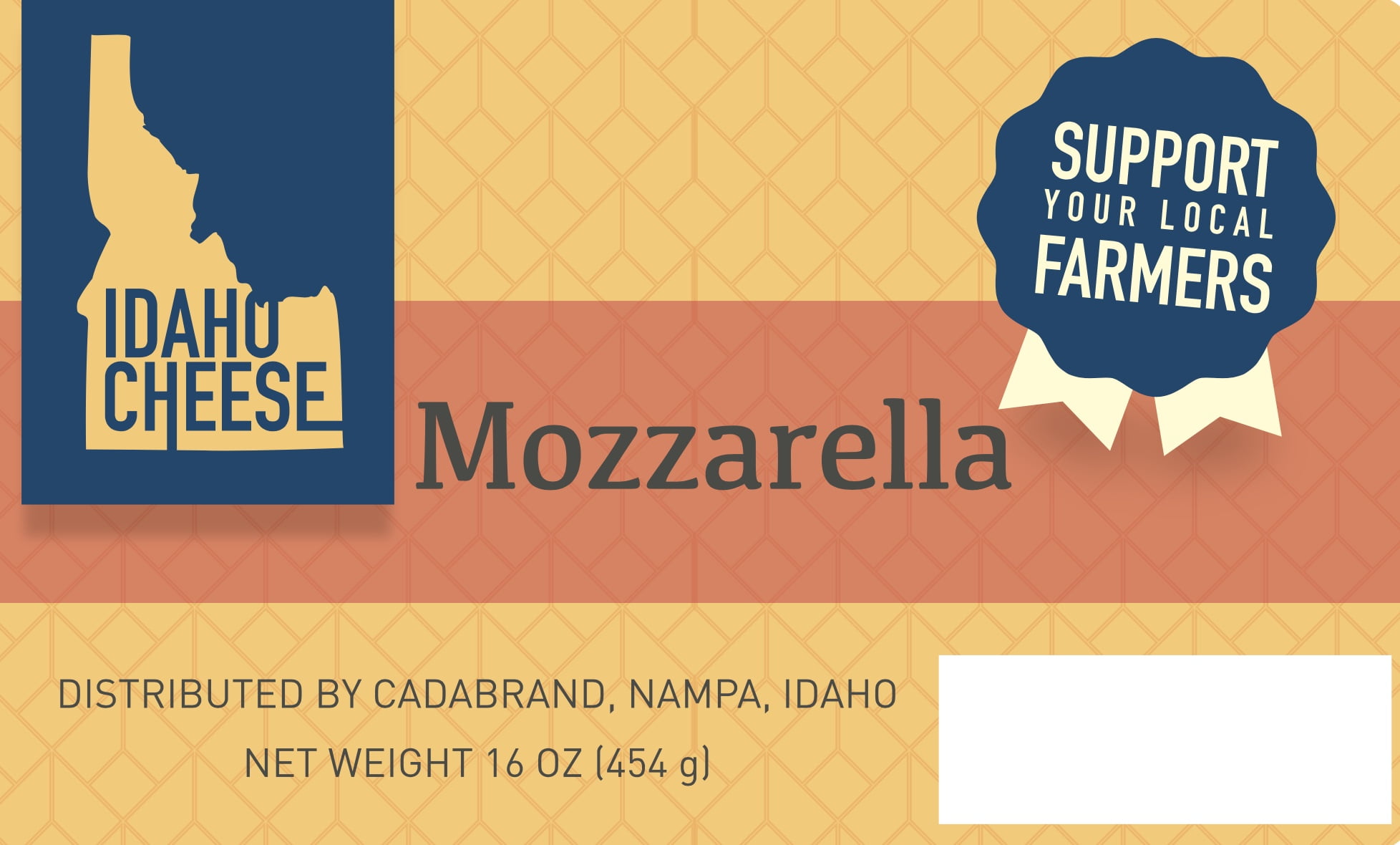 Idaho Cheese Fresh Mozzarella Cheese, 16 oz, Plastic Vacuum Sealed