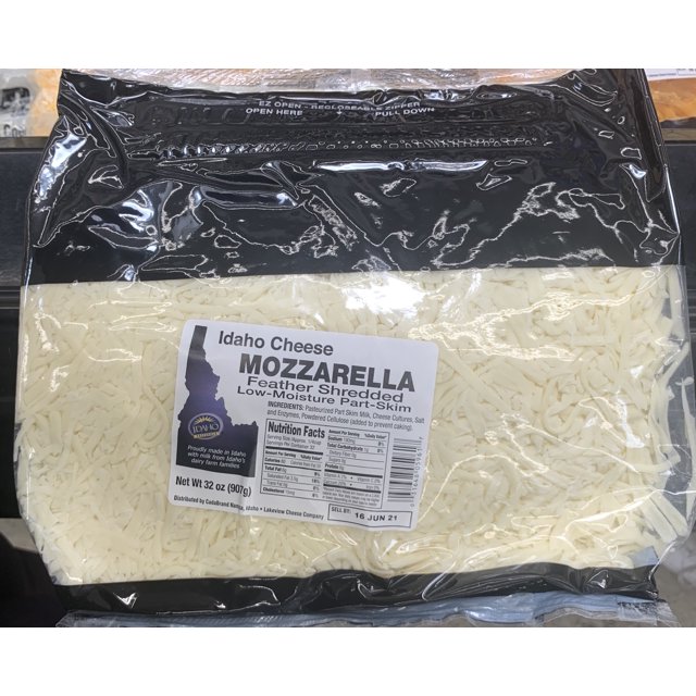 Idaho Cheese Fresh Shredded Mozzarella Cheese, 8 oz, Resealable Plastic