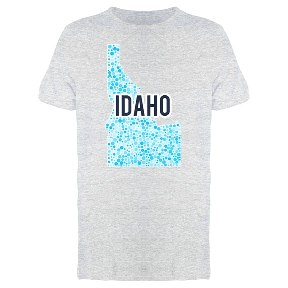 Idaho Dotted Map Ts Tee Men's -Image by Shutterstock