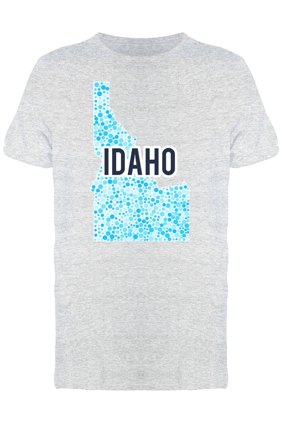 Idaho Dotted Map Ts Tee Men's -Image by Shutterstock