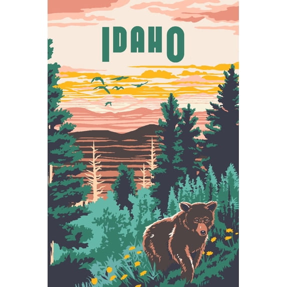 Idaho, Explorer Series (24x36 Giclee Gallery Art Print, Vivid Textured Wall Decor)