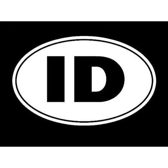 Idaho GEM State Tourism Logo Decal Sticker - White Vinyl Decal for Cars, Macbooks, and Other Laptops