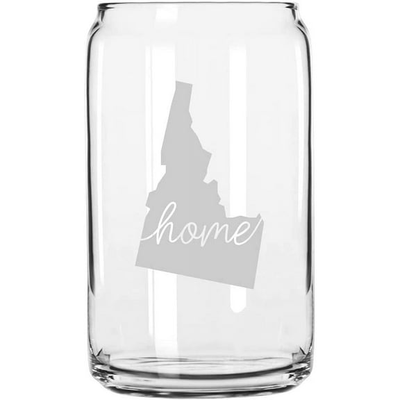 Idaho Home States Etched 16oz Libbey Can Glass