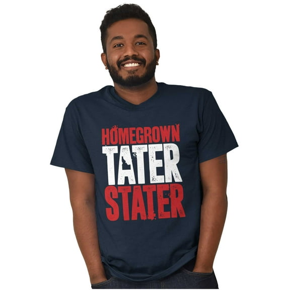 Idaho ID Local Homegrown Tater Stater Men's Graphic T Shirt Tees Brisco Brands X