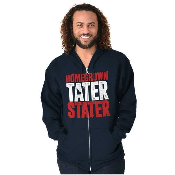 Idaho ID Local Homegrown Tater Stater Zip Up Hoodie Men's Women's Brisco Brands S